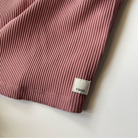 Vuori Dusty Rose Ribbed Crop Top - Picture 6 of 8